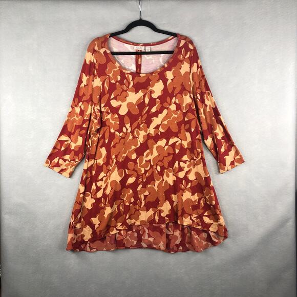 Lori Goldstein Women’s XL Fall Floral Tunic/Dress - Picture 1 of 8